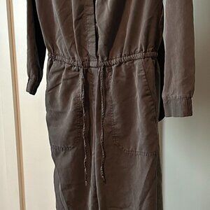 H&M jumpsuit in color is a charcoal grey. Size is US 6